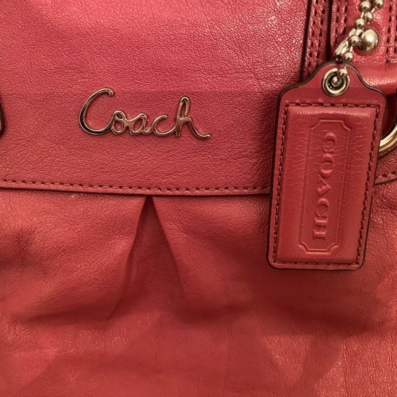 Coach Ashley ShoulderSatchel Rose Coloured Leather Bag Purse Handbag - Picture 4 of 16